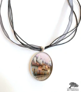 Přívěsek s motivem obrazu Ivana Svatoše-Zlatá ulička