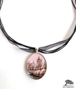 Přívěsek s motivem obrazu Ivana Svatoše-Karlův most