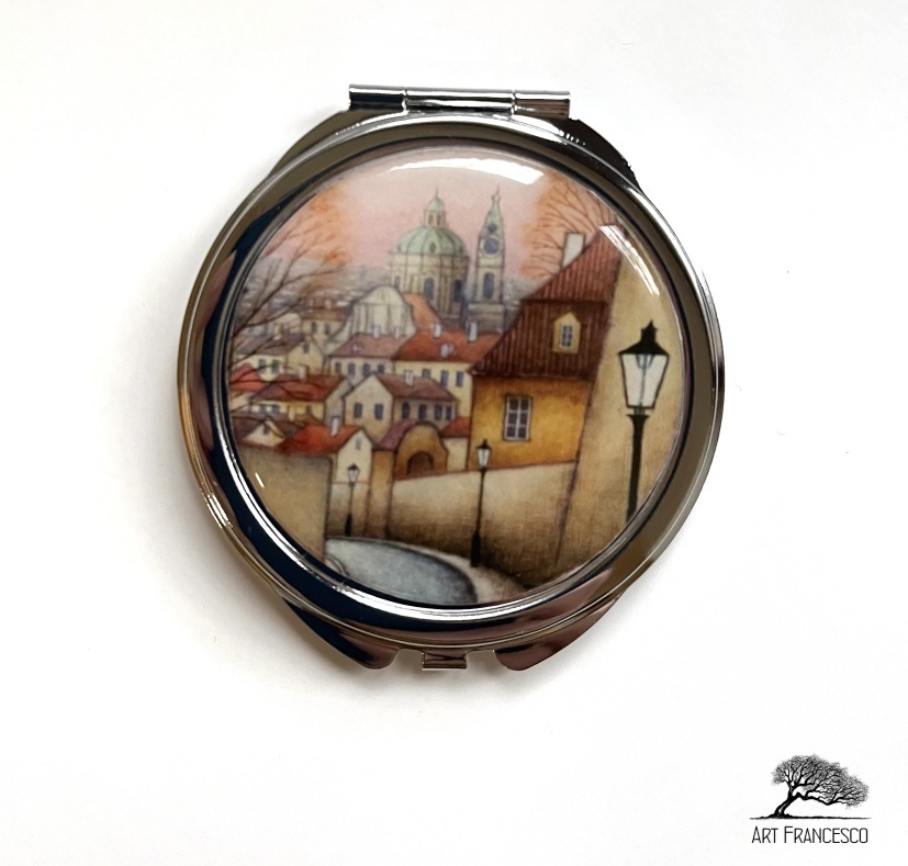 Zrcátko s motivem obrazu I.Svatoše MIKULÁŠ