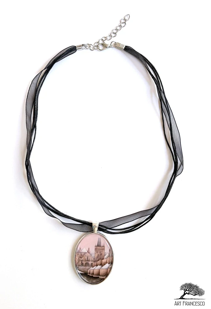 Přívěsek s motivem obrazu Ivana Svatoše-Karlův most